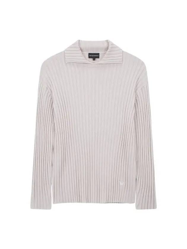 Men s ribbed wool collar knit ivory 271853 - EMPORIO ARMANI - BALAAN 1