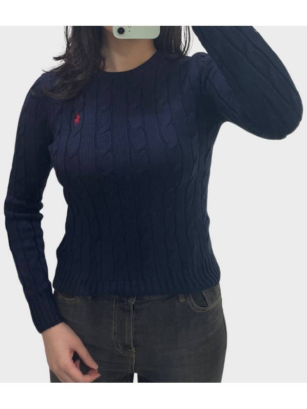 Cotton cable knit round neck sweater women's long sleeve twist knit 2 colors 11896567 - POLO RALPH LAUREN - BALAAN 2