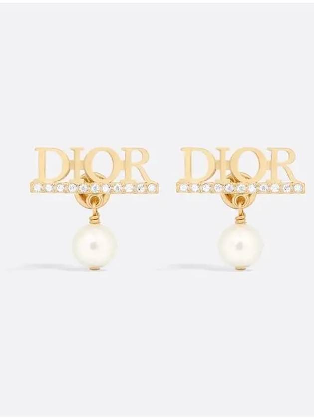 Revolution Resin Pearl Earrings Gold - DIOR - BALAAN 3