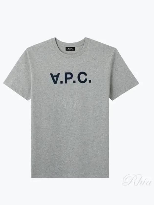 Black VPC Logo Short Sleeve T-Shirt Light Grey - A.P.C. - BALAAN 2