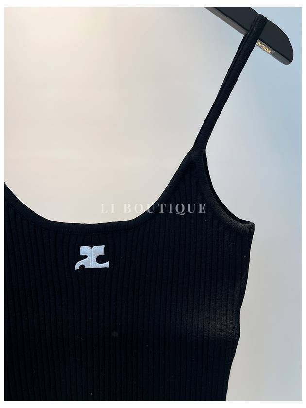 Logo Knit Sleeveless Black - COURREGES - BALAAN 3