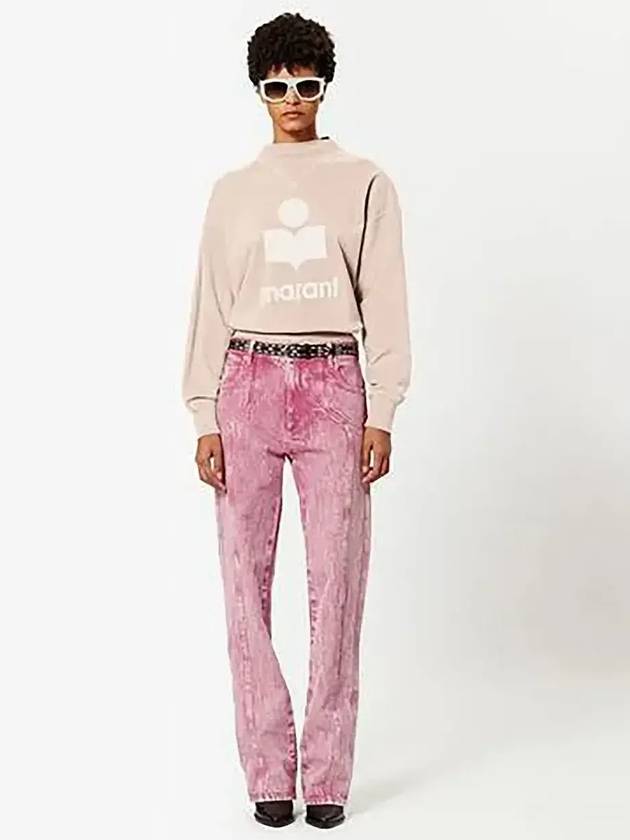 Moby Logo Print Sweatshirt Pink - ISABEL MARANT ETOILE - BALAAN 3