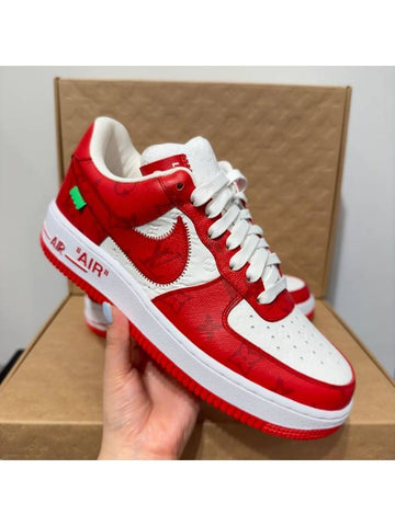 Nike Air Force Low Virgil Abloh Comet Red - LOUIS VUITTON - BALAAN 1