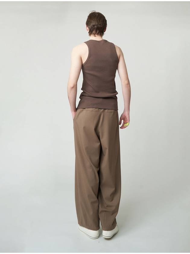 Ribbed Sleeveless Light Brown - ATHPLATFORM - BALAAN 5