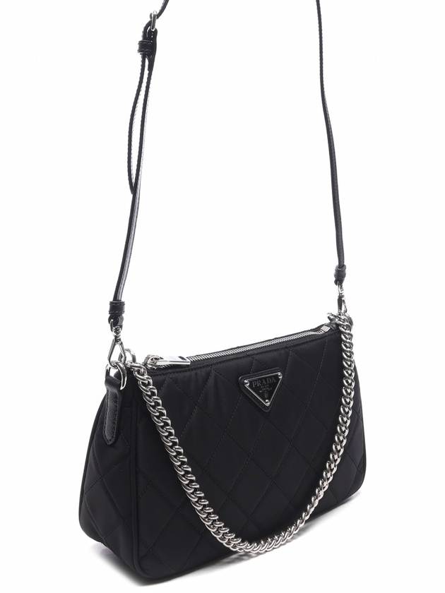 Tessuto Quilted Chain Shoulder Bag Black - PRADA - BALAAN 4