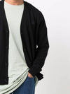 Keve Face Wool V-neck Cardigan Black - ACNE STUDIOS - BALAAN 4