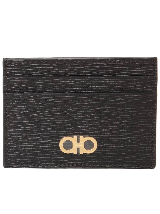 Gancini Card Wallet Black - SALVATORE FERRAGAMO - BALAAN 2