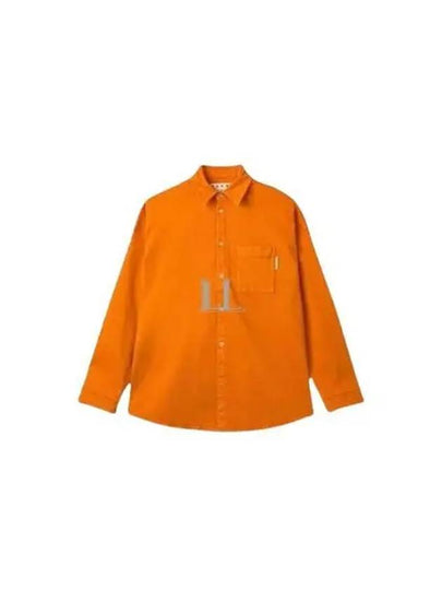 Logo Pocket Denim Long Sleeve Shirt Carrot - MARNI - BALAAN 2