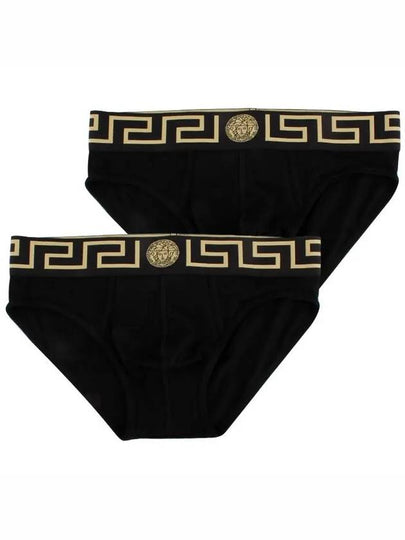 Men's Logo Banding Briefs 2 Pack Black - VERSACE - BALAAN 2