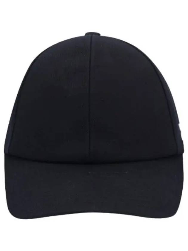 Courr ges Side Logo Patch Cotton Ball Cap Black Hat - COURREGES - BALAAN 1