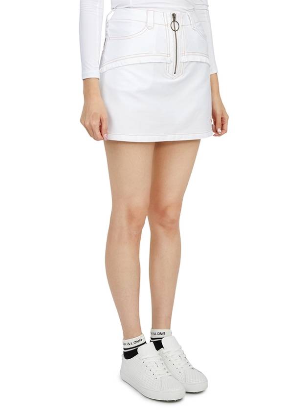 Women's Second Jersey Skirt White - HORN GARMENT - BALAAN 4