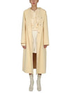 Belted Virgin Wool Single Coat Yellow - JIL SANDER - BALAAN 3