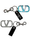 V Logo Signature Key Holder Silver - VALENTINO - BALAAN 2