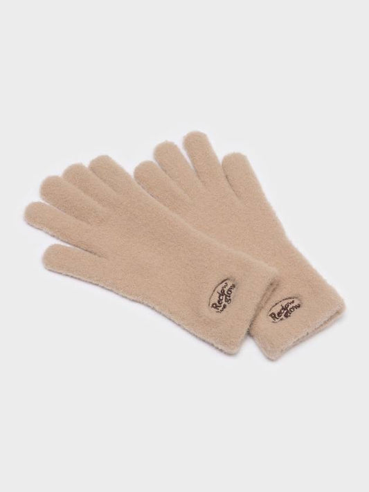 FLUFFY LOGO GLOVE BEIGE - RECLOW - BALAAN 2