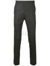 Low Rise Side Tab Wool Slacks Grey - THOM BROWNE - BALAAN 2