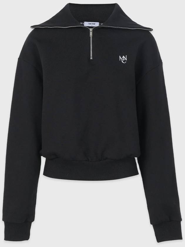 Women's Snuggle Half Zip-up Sweatshirt Navy - MICANE - BALAAN 8