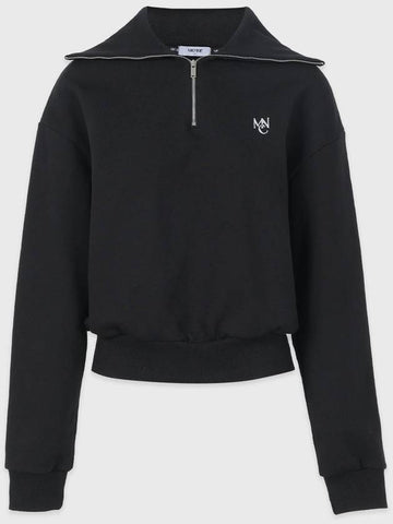 Women's Snuggle Half Zip-up Sweatshirt Navy - MICANE - BALAAN 1