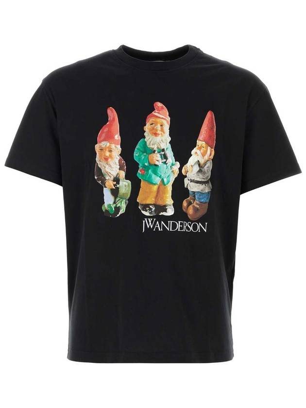 Gnome Trio Print Short Sleeve T Shirt Black - JW ANDERSON - BALAAN 2