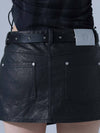 Pigment Vintage Vegan Leather Wrap Skirt BK - DILETTANTISME - BALAAN 6