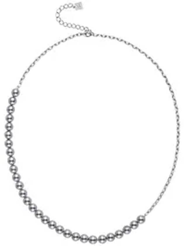 Pearl BB Gray Chain Necklace Silver - BE/GINS - BALAAN 1