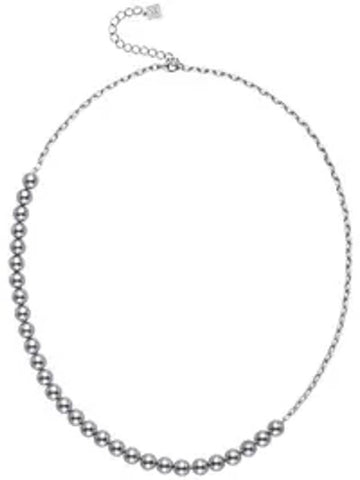 Pearl BB Gray Chain Necklace Silver - BE/GINS - BALAAN 1