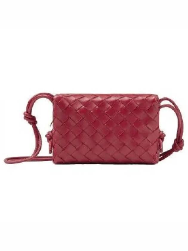 Intrecciato Loop Small Leather Cross Bag Apple Candy - BOTTEGA VENETA - BALAAN 2