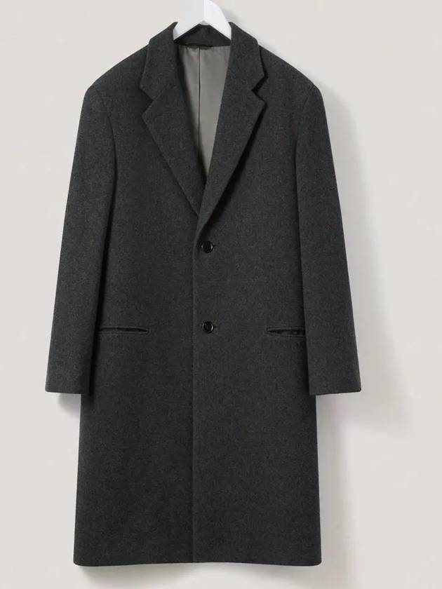 Chesterfield Breasted Wool Single Coat Grey - LEMAIRE - BALAAN 2