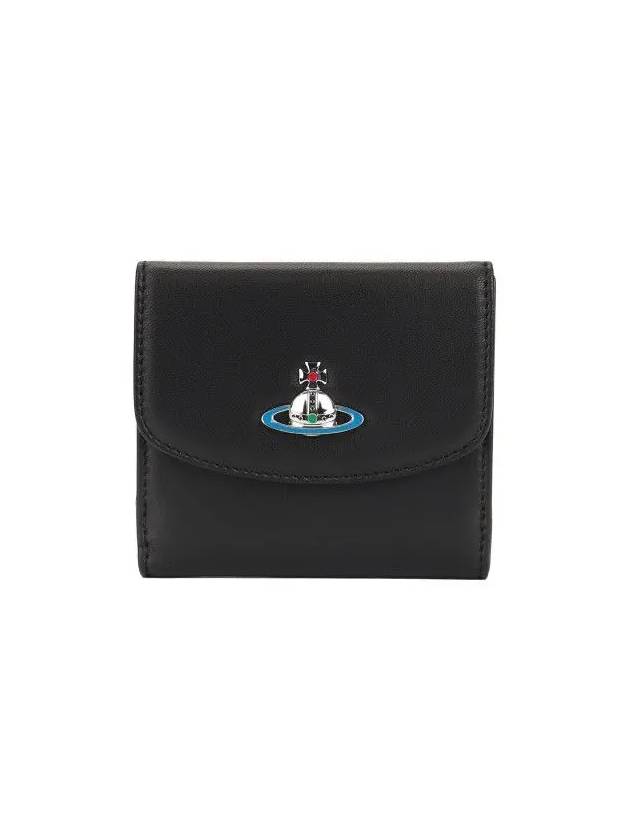 ORB Logo Half Wallet Black - VIVIENNE WESTWOOD - BALAAN 2