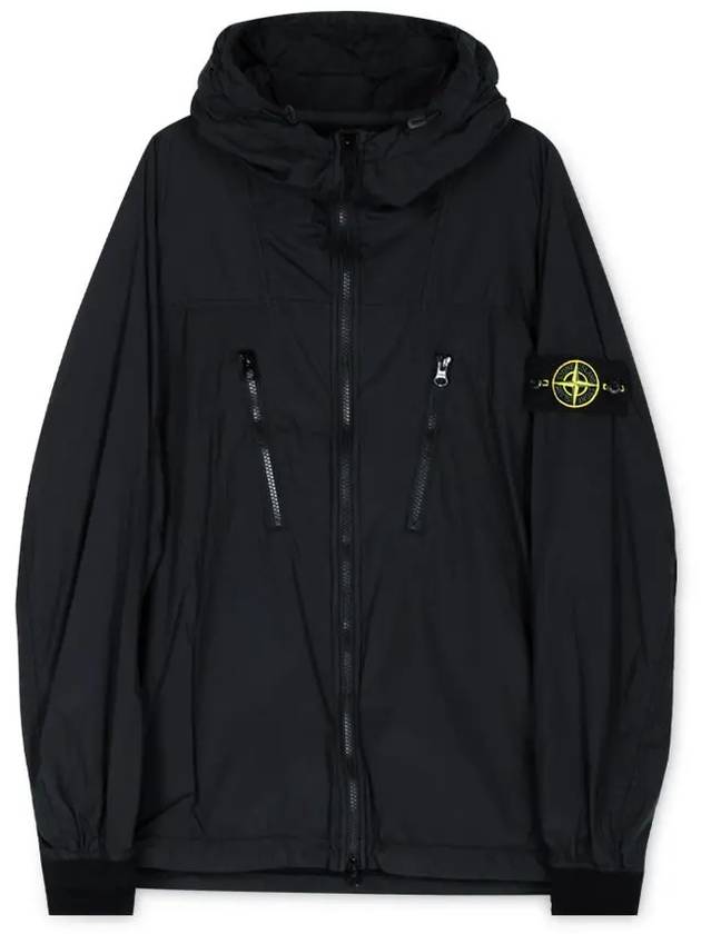 Skin Touch Nylon TC Hooded Jacket Black - STONE ISLAND - BALAAN 4