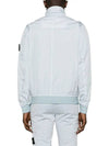 Compass Badge Pleated Windbreaker Blue - STONE ISLAND - BALAAN 5