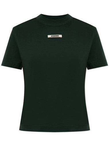 Le Gros Grain Short Sleeve T-Shirt Green - JACQUEMUS - BALAAN 1