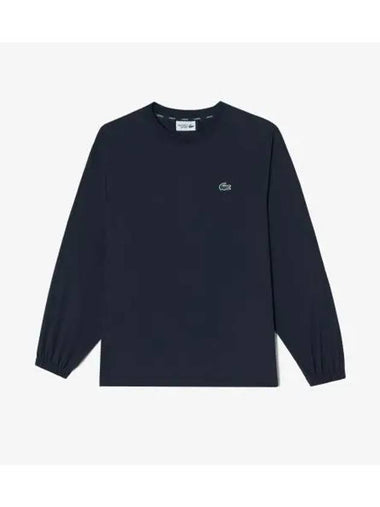 Men s Woven Crew Neck Dark Navy - LACOSTE - BALAAN 1