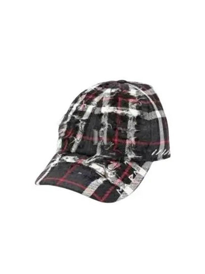 Tartan Wool Ball Cap Granite - MARNI - BALAAN 2