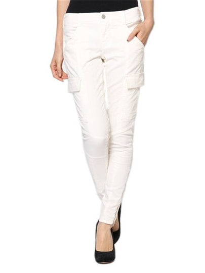 Women's Cotton Skinny Pants Ivory - J BRAND - BALAAN 2