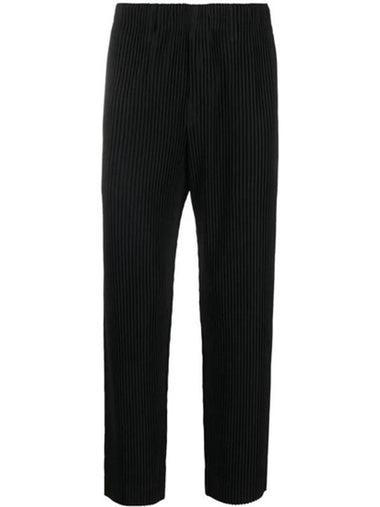 Pleated Straight Pants Black - ISSEY MIYAKE - BALAAN 1