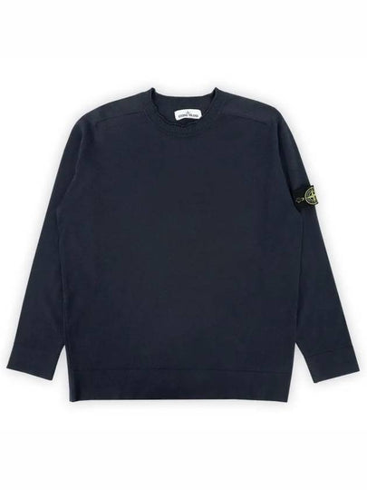 11Th Anniversary Wappen Lining Cuffs Knit Top Blue - STONE ISLAND - BALAAN 2