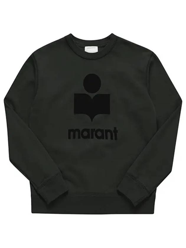 Mikoy Big Logo Cotton Sweatshirt Faded Black - ISABEL MARANT - BALAAN 3