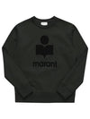 Mikoy Big Logo Cotton Sweatshirt Faded Black - ISABEL MARANT - BALAAN 2