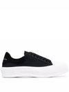 Deck Lace-up Plimsoll Low-top Sneakers Black - ALEXANDER MCQUEEN - BALAAN 2