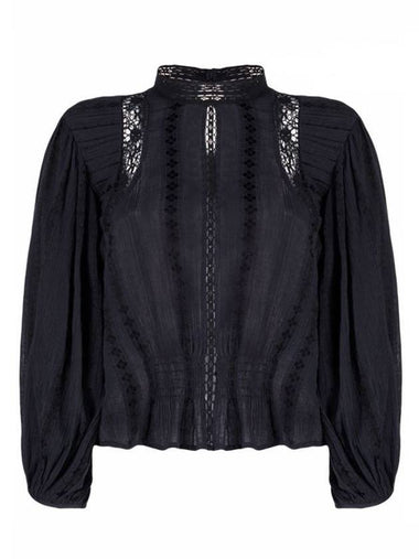 Women's Jassie Puff Sleeve Blouse Black - ISABEL MARANT ETOILE - BALAAN 1