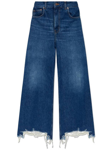 Chloé Jeans With Vintage Effect, Women's, Navy Blue - CHLOE - BALAAN 1