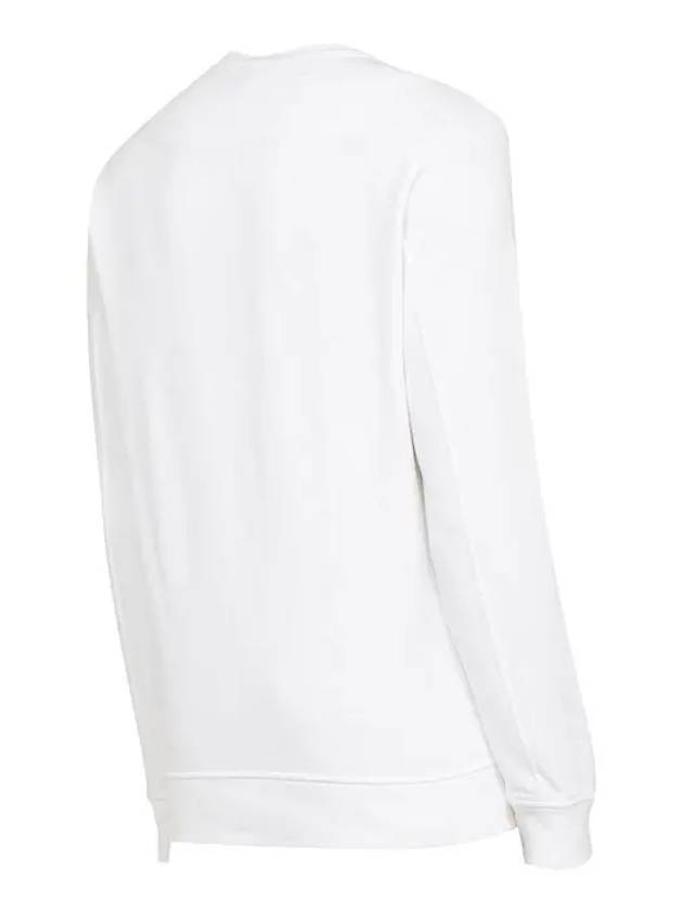 Brushed Cotton Fleece Garment Dyed Crewneck Sweatshirt White - STONE ISLAND - BALAAN 3