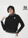 Women s color combination hooded windproof knit sweater DE4WSW282BK - DUVIK - BALAAN 4