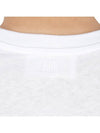 Embroidered Logo Cotton Short Sleeve T-Shirt White - AMI - BALAAN 8