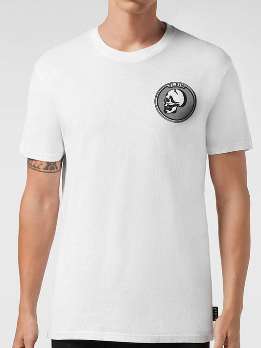 Men's Detail Miniscal Round Neck Iconic Plein Short Sleeve TShirt PAAC MTK5148 PJY002N - PHILIPP PLEIN - BALAAN 1