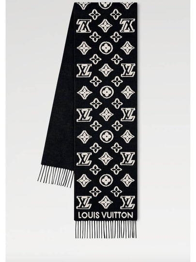 Muffler LV 3D Scarf Shawl Black M90816 - LOUIS VUITTON - BALAAN 2