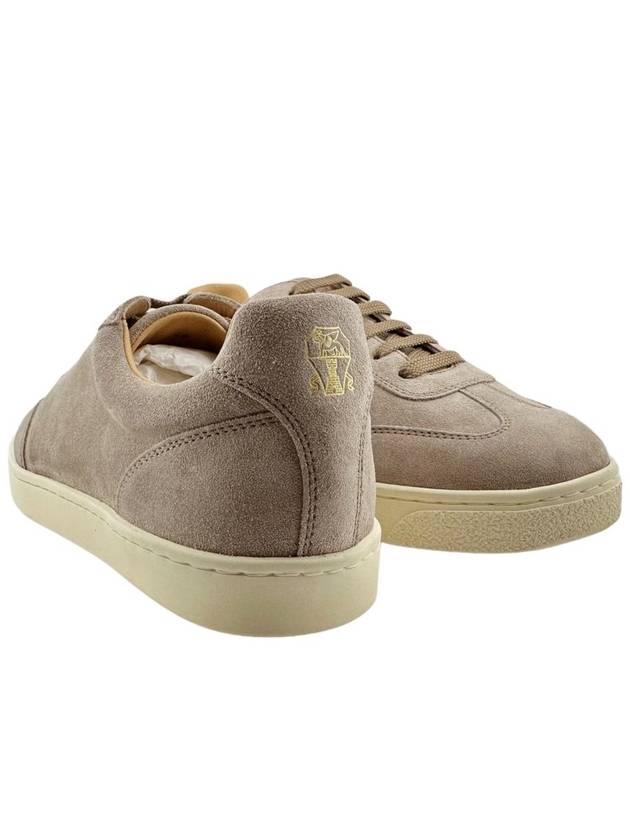 Almond Toe Leather Low Top Sneakers Grey - BRUNELLO CUCINELLI - BALAAN 4