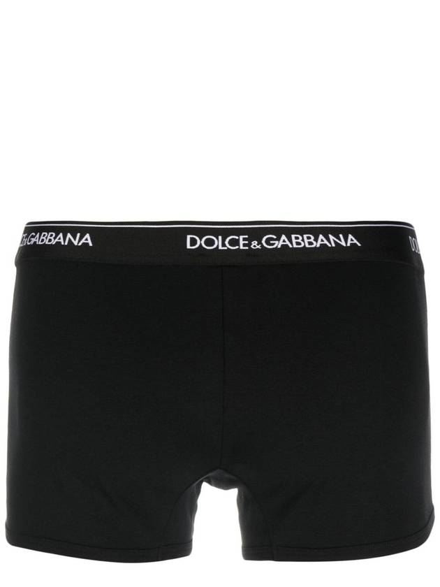 Men's Logo Waistband Cotton Briefs 2 Pack Black - DOLCE&GABBANA - BALAAN 4