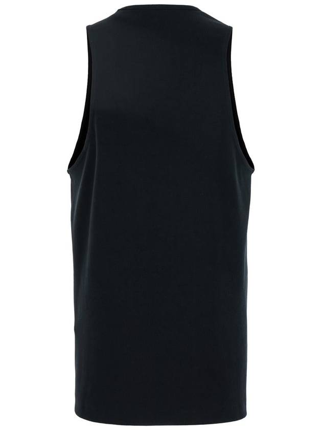 Black Sleeveless Tank Top With Logo Patch On The Front In Cotton Stretch Man - FEAR OF GOD - BALAAN 2