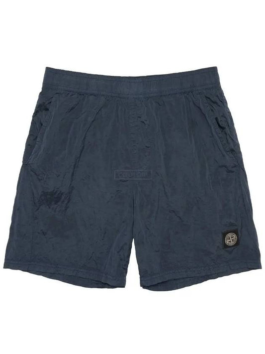 Men's Logo Patch Nylon Swim Shorts Blue - STONE ISLAND - BALAAN 2